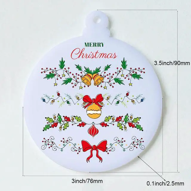 Alt view image 4 of 7 - 20Pcs 3 Inch Blank Acrylic Christmas Ornaments 2025 White Unfinished Round Acrylic Christmas Ornaments for DIY Craft Hanging Ornaments for Christmas Tree Decoration Xmas Party Decorations