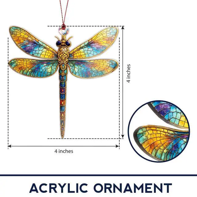 Alt view image 2 of 5 - Christmas Women Gifts 2026 - Christmas Ornaments 2026 - Dragonfly Ornament - Dragonfly Gifts for Women - Christmas Women Decoration Ornaments