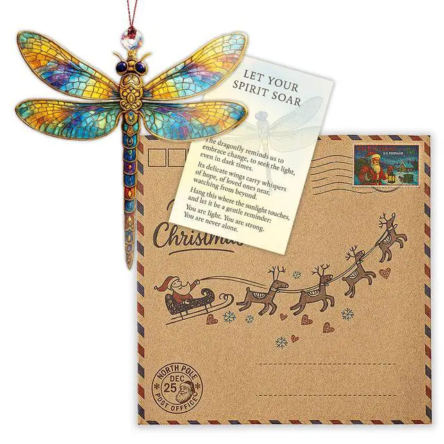 Alt view image 3 of 5 - Christmas Women Gifts 2026 - Christmas Ornaments 2026 - Dragonfly Ornament - Dragonfly Gifts for Women - Christmas Women Decoration Ornaments