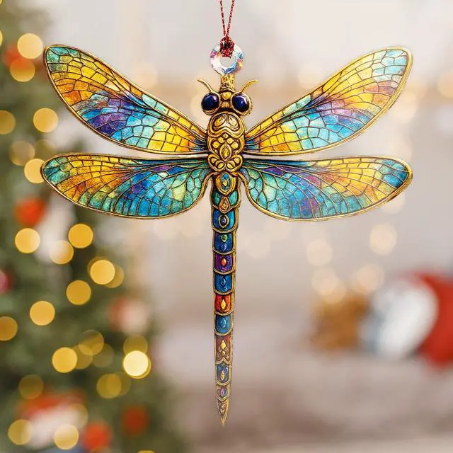 Alt view image 5 of 5 - Christmas Women Gifts 2026 - Christmas Ornaments 2026 - Dragonfly Ornament - Dragonfly Gifts for Women - Christmas Women Decoration Ornaments