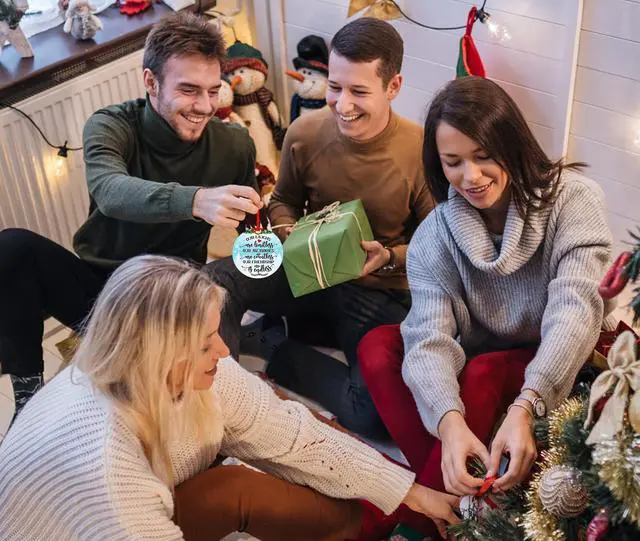 Alt view image 5 of 7 - Our Friendship is Endless Christmas Ornaments Friend Gifts for Women, Best Friend Ornaments for Christmas Tree Decorations Friendship Gifts for Friends Female Women