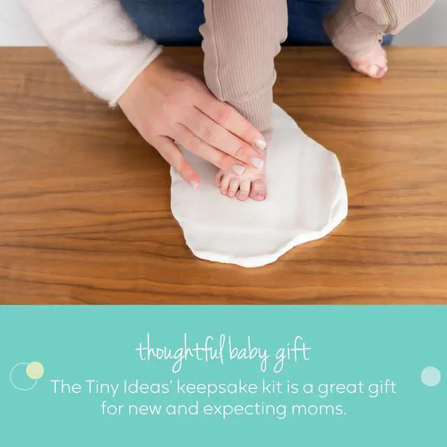 Alt view image 2 of 7 - DIY Baby Handprint Ornament Kit, No Mess Keepsake, White | Footprint or Handprint Keepsake Impression, Hanging Nursery Decor, Babys First Christmas Gift
