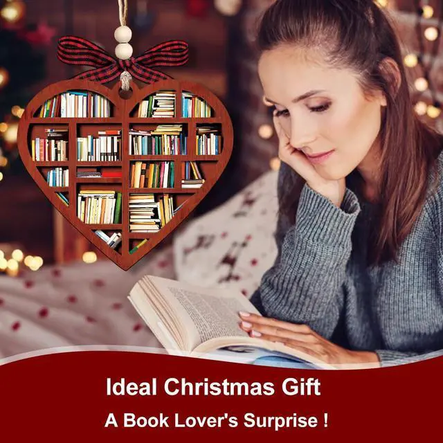 Alt view image 2 of 7 - Book Ornament, Christmas Ornaments, Book Lover Gifts for Women, Book Club | Book Ornaments For Christmas Tree, Book Club Ornament, Gifts For Women Readers, Bookish Gifts, Book Lover, Book Wreath
