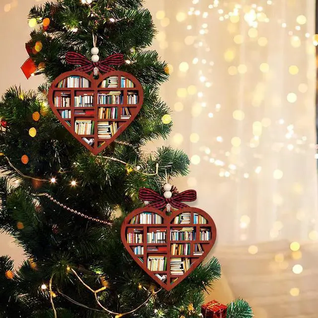 Alt view image 7 of 7 - Book Ornament, Christmas Ornaments, Book Lover Gifts for Women, Book Club | Book Ornaments For Christmas Tree, Book Club Ornament, Gifts For Women Readers, Bookish Gifts, Book Lover, Book Wreath
