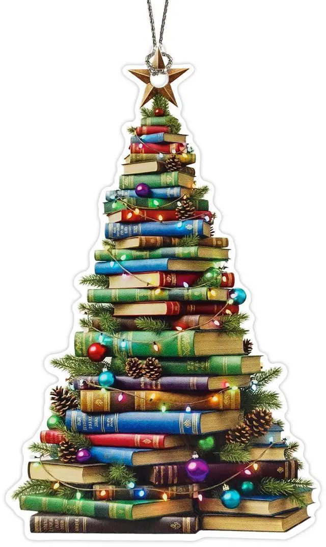 Main image of Book Ornament, Book Ornaments for Christmas Tree, Christmas Ornaments 2026, Unique Book Lover Gift, Reading Decor for Tree, Literary Holiday Decoration, Gift for Readers, Teachers, Librarians