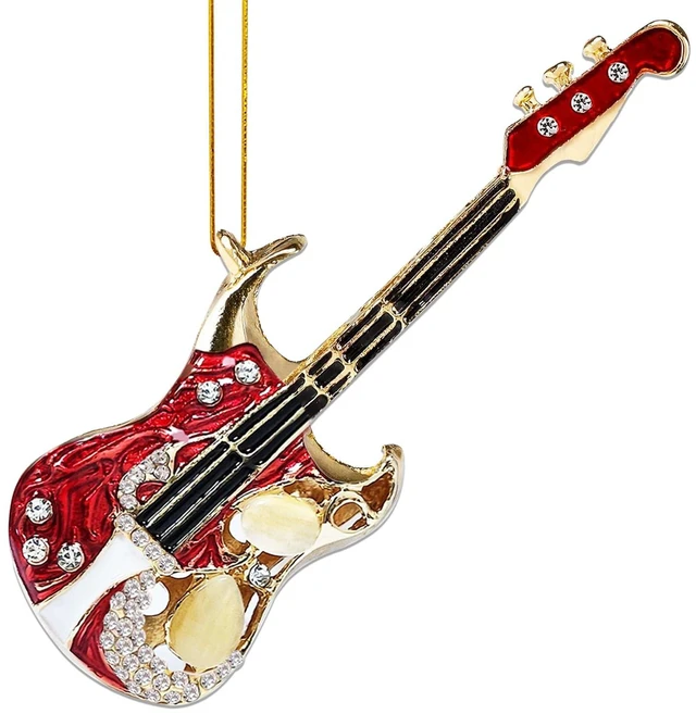 Main image of Guitar Ornaments for Christmas Tree, mini Music Ornament for Christmas Tree, Miniature Guitar Ornament Gifts for Rock Band Music Lovers,Bass Guitar Ornaments 2026