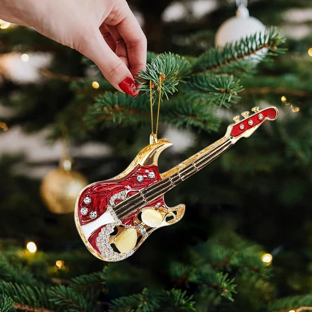 Alt view image 3 of 7 - Guitar Ornaments for Christmas Tree, mini Music Ornament for Christmas Tree, Miniature Guitar Ornament Gifts for Rock Band Music Lovers,Bass Guitar Ornaments 2026