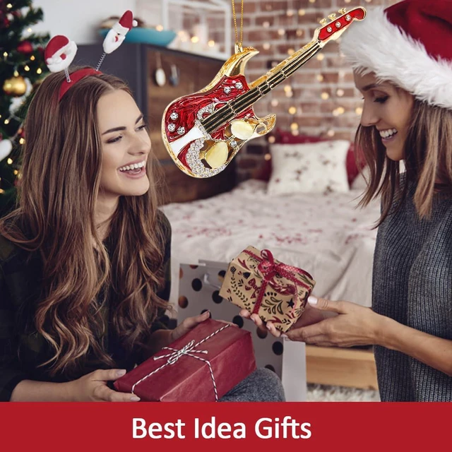 Alt view image 6 of 7 - Guitar Ornaments for Christmas Tree, mini Music Ornament for Christmas Tree, Miniature Guitar Ornament Gifts for Rock Band Music Lovers,Bass Guitar Ornaments 2026