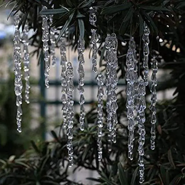 Main image of 25 pcs icicles Ornament Set - Christmas Decoration Acrylic Clear icicles Set (25pcs Icicle Ornament)
