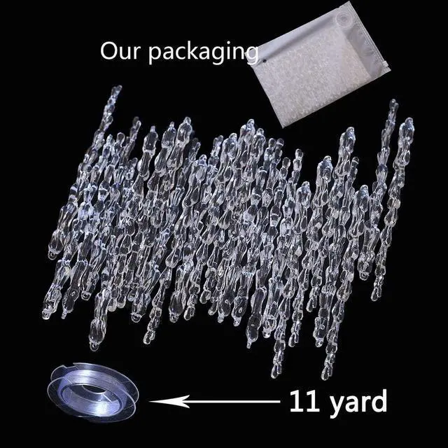 Alt view image 5 of 5 - 25 pcs icicles Ornament Set - Christmas Decoration Acrylic Clear icicles Set (25pcs Icicle Ornament)