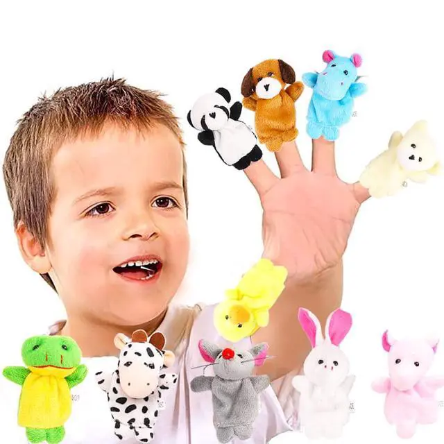 Alt view image 5 of 5 - 10Pcs Finger Puppets Set - Soft Plush Animals Finger Puppet Toys for Kids, Mini Plush Figures Toy Assortment for Boys & Girls, Party Favors for Shows, Playtime, Schools