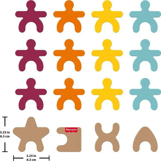Alt view image 5 of 6 - Wood Montessori Stacking Shapes Learning Activity | 16 Wooden Pieces + Expert Play Tips, American Montessori Society Seal of Excellence, Kids Ages 2+ Years