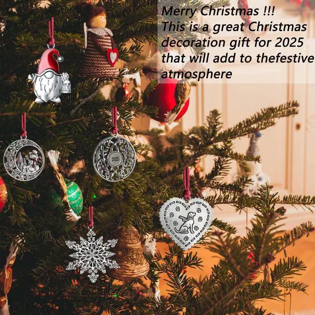 Alt view image 3 of 6 - Christmas Ornaments 2026 Snowman Xmas Keepsake Metal Tree Hanging Craft