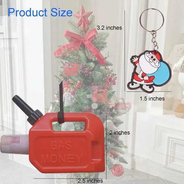 Alt view image 3 of 6 - 3PCS Gas Can Ornament, Christmas Money Holder, Gas Money Cash Lucky Gift | Red Gas Can Fun Design for Christmas Tree Decor, New Year Wishes, Lucky Money Gifts, Birthday, Graduation and Holiday Gifts
