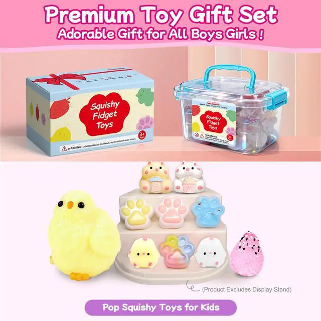 Alt view image 4 of 7 - 10 Pack Taba Squishy Toys kit with Toy Box-Squeeze Toys Squishy Fun Box | Kawaii Squishies Stress Relief Toys Party Favors for Kids , Squishy Fidget Toys for Kids , Birthday Gifts Toys for Girls 8-10
