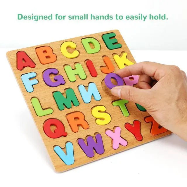 Alt view image 7 of 7 - Alphabet Wooden Puzzles for Toddlers 3-5, Pack of 3 ABC, Number and Shape Puzzle, Preschool Educational Learning Toys with Puzzle Board & Letter Blocks for Girls Boys Ages 3 4 5 Years Old