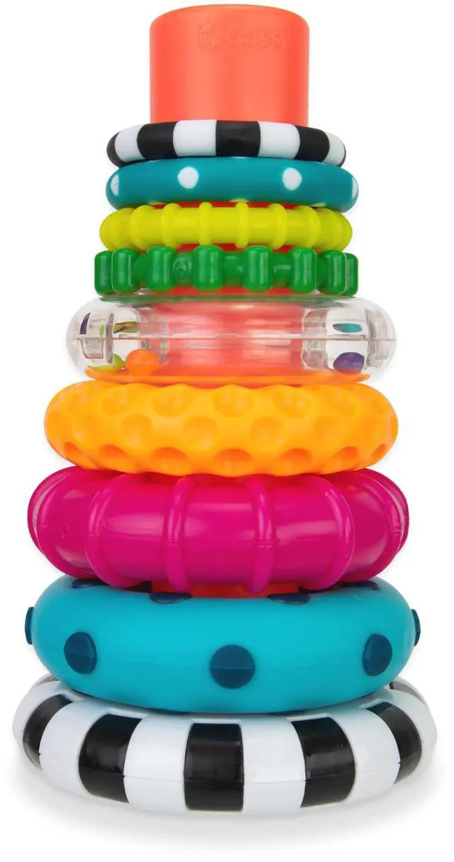 Main image of Stacks of Circles Stacking Ring STEM Learning Toy, Age 6+ Months, Multi, 9 Piece Set
