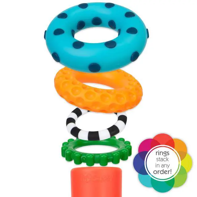 Alt view image 5 of 7 - Stacks of Circles Stacking Ring STEM Learning Toy, Age 6+ Months, Multi, 9 Piece Set