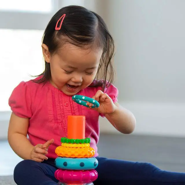 Alt view image 4 of 7 - Stacks of Circles Stacking Ring STEM Learning Toy, Age 6+ Months, Multi, 9 Piece Set