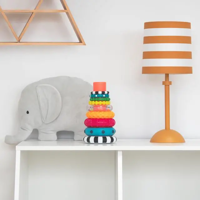 Alt view image 6 of 7 - Stacks of Circles Stacking Ring STEM Learning Toy, Age 6+ Months, Multi, 9 Piece Set