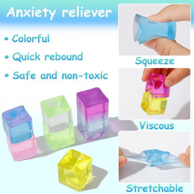 Alt view image 3 of 7 - Sensory Toys 24 Pcs Squishy Fidget Stress for Adults Kids Anxiety Stress Relief Hand Therapy Sensory Squishy Ball Classroom Prize Box Toys