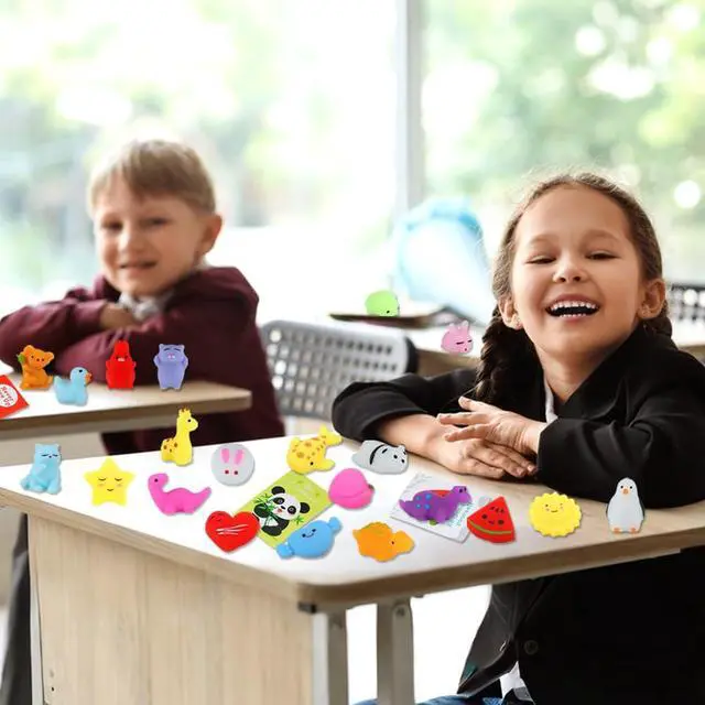 Alt view image 4 of 7 - Toys for Kids, 28 Pack Mini Mochi Squishies and Cards | Soft Fidget Toys Goodie Bag Stuffers Party Favors for Kids Treasure Box Classroom Prizes