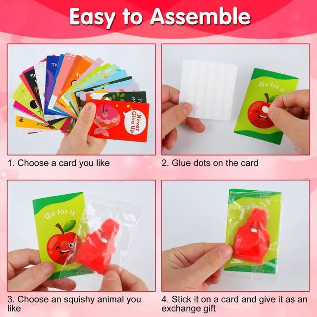 Alt view image 5 of 7 - Toys for Kids, 28 Pack Mini Mochi Squishies and Cards | Soft Fidget Toys Goodie Bag Stuffers Party Favors for Kids Treasure Box Classroom Prizes