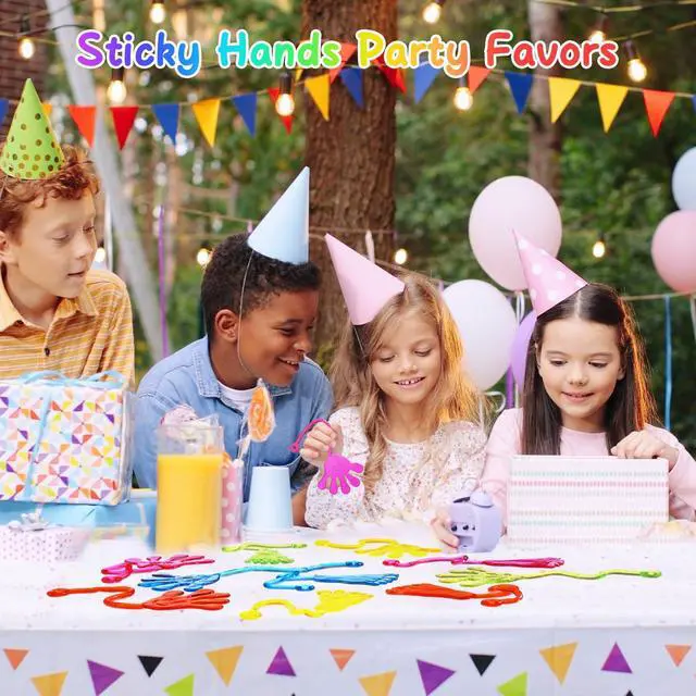Alt view image 2 of 7 - Sticky Hands Bulk 30 PCS Party Favors for Kids 4-8,8-12 Year Stretchy Sticky Hand Feet Goodie Bags Stuffers for Kids Classroom Prizes Back to Schoo Gifts for Student Birthday Trinkets Slap Hand