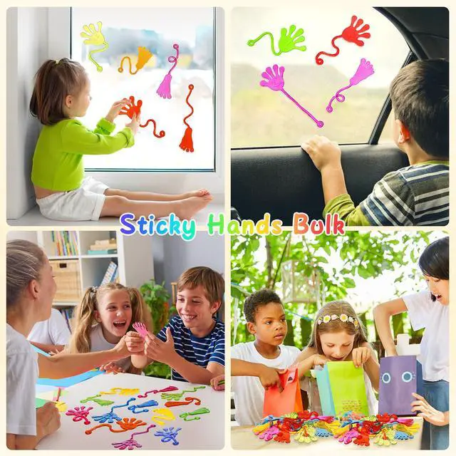Alt view image 5 of 7 - Sticky Hands Bulk 30 PCS Party Favors for Kids 4-8,8-12 Year Stretchy Sticky Hand Feet Goodie Bags Stuffers for Kids Classroom Prizes Back to Schoo Gifts for Student Birthday Trinkets Slap Hand