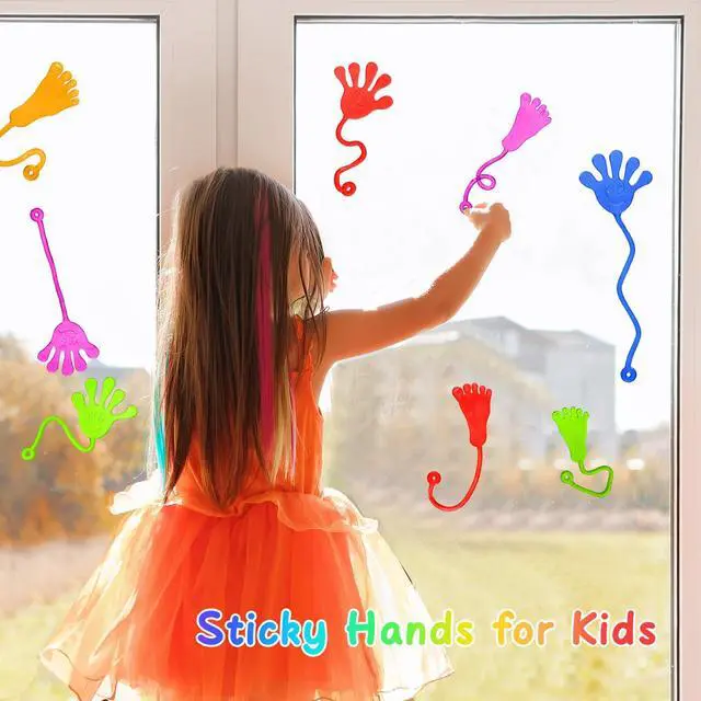 Alt view image 6 of 7 - Sticky Hands Bulk 30 PCS Party Favors for Kids 4-8,8-12 Year Stretchy Sticky Hand Feet Goodie Bags Stuffers for Kids Classroom Prizes Back to Schoo Gifts for Student Birthday Trinkets Slap Hand