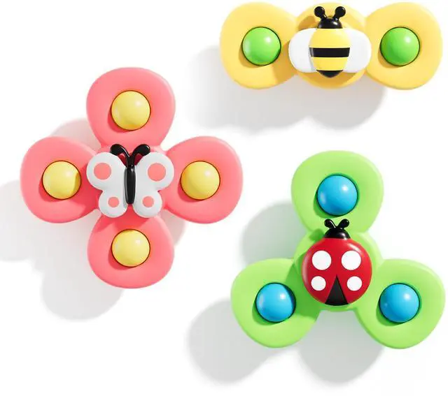 Main image of Suction Cup Spinner Airplane Travel Toys for 1 Year Old Boy Girl | Spinning Top 12 18 Months,1 2 Year Old Boy Birthday Gift,Baby Bath Toy for Kids Ages 1-3,Sensory Toy for Infant Toddlers