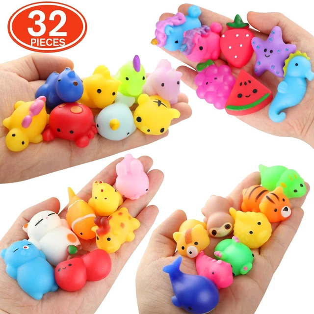 Alt view image 4 of 7 - Squishies, 32 Pack Mochi Squishy Toys - Kawaii Cat Squishys Slow Rising Animals - Party Favors, Goodie Bag, Birthday Gifts, Mini Squishies Stress Reliever Toy