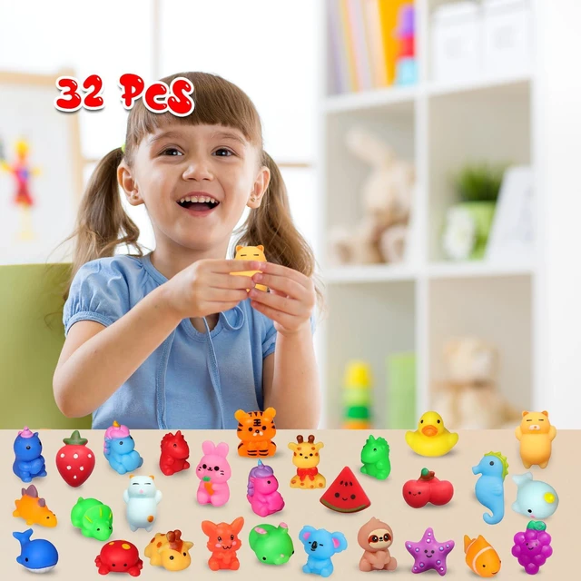 Alt view image 3 of 7 - Squishies, 32 Pack Mochi Squishy Toys - Kawaii Cat Squishys Slow Rising Animals - Party Favors, Goodie Bag, Birthday Gifts, Mini Squishies Stress Reliever Toy