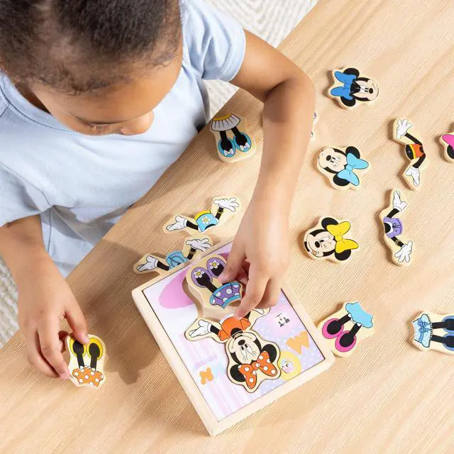 Alt view image 2 of 7 - Disney Minnie Mouse Dress-Up Puzzle, 18 Pieces Mix and Match Outfits, Sorting & Matching Toy with Storage Case, Educational Puzzle for Toddlers Ages 3+