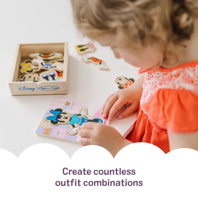 Alt view image 4 of 7 - Disney Minnie Mouse Dress-Up Puzzle, 18 Pieces Mix and Match Outfits, Sorting & Matching Toy with Storage Case, Educational Puzzle for Toddlers Ages 3+
