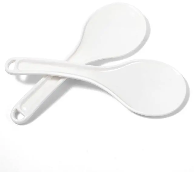 Main image of 2PCS Plastic Rice Serving Spoon, Non-Stick Plastic Rice Spoon | White Rice Paddle Rice Cooker Spoon Rice Scoops for Kitchen 7.68 Inch Rice Serving Spoon Scratch-Free Cooking Utensil