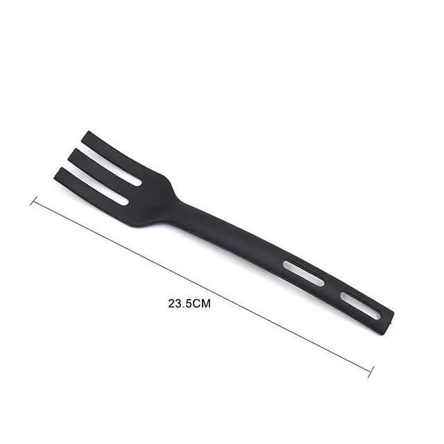 Alt view image 3 of 7 - Kitchen Cooking Tools 3Pcs Mini Nylon Kitchen Utensils Set Slotted Turner Solid Spoon Fork Dinner Tools (black)