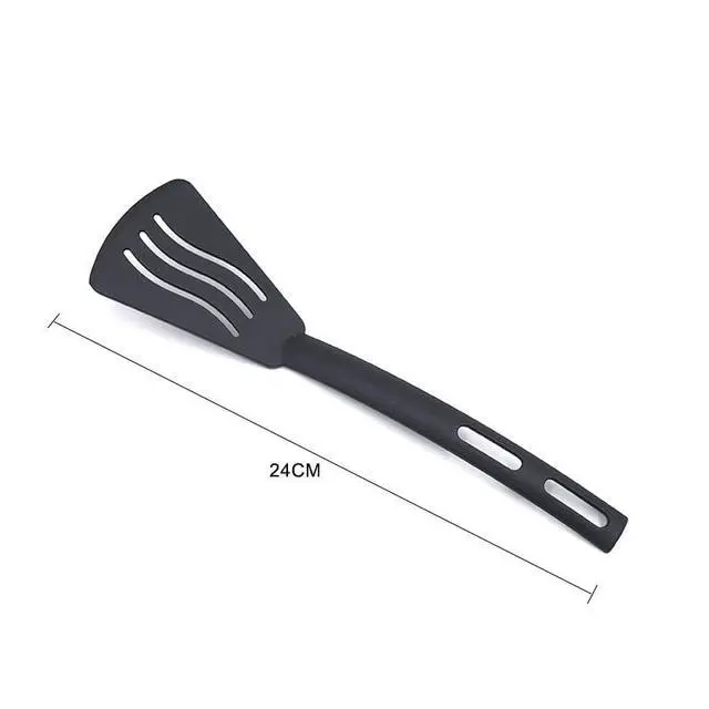 Alt view image 4 of 7 - Kitchen Cooking Tools 3Pcs Mini Nylon Kitchen Utensils Set Slotted Turner Solid Spoon Fork Dinner Tools (black)