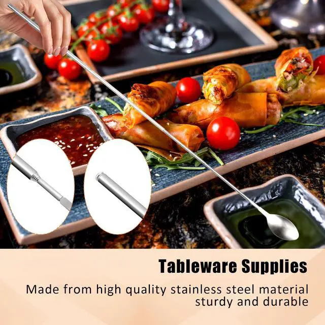 Alt view image 4 of 7 - Telescopic Spoon - Extending 2063cm/ 824.8in, Stainless Steel Barbecue & Camping Spoon