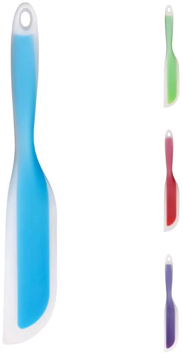 Main image of Nonstick Silicone Knife Shaped Flexible Kitchen Spatula Scraper Turner,Kitchen Cooking Utensils With Nylon Core (Blue)