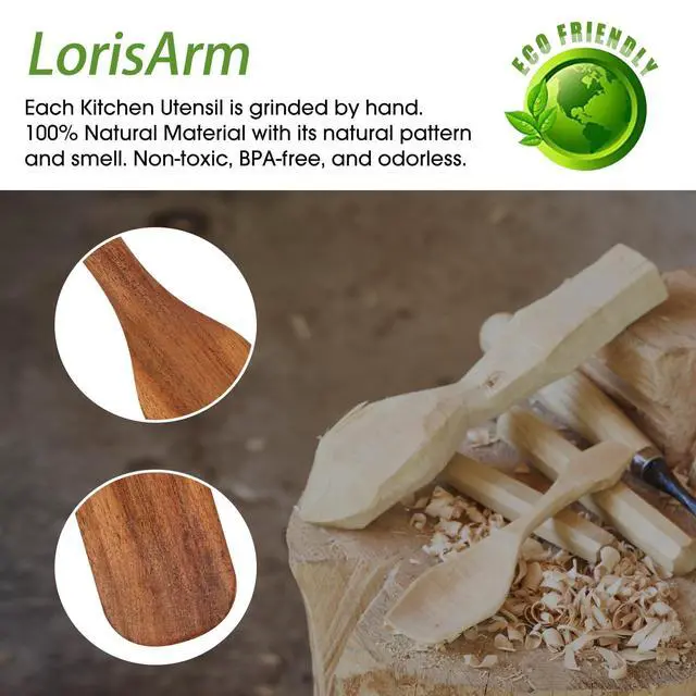Alt view image 4 of 4 - 9.8 Acacia Wooden Mini Spatula, Small Kitchen/Outdoor Spatula Turner, Egg Scraper, Flat Wooden Turner, Wood Cooking Utensil, Wood Flipper, Spatulas for Flipping, Serving, Scraping & Turning.