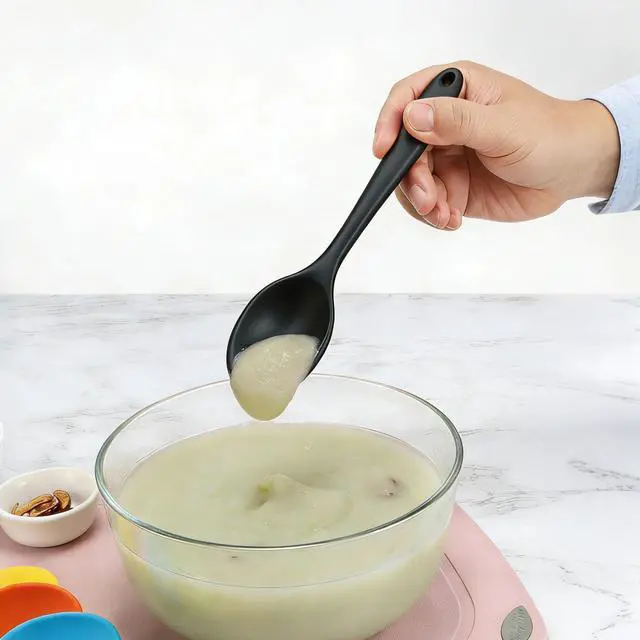 Alt view image 3 of 7 - 2 Pcs Silicone Spoons,Heat Resistant Mixing Spoons | Serving Spoon,Dipping Sauce Baking Mixing Tools.