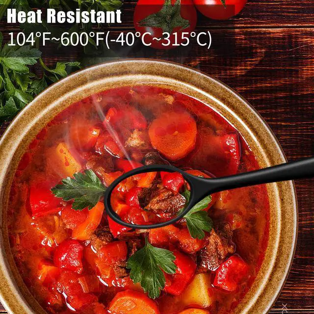 Alt view image 6 of 7 - 2 Pcs Silicone Spoons,Heat Resistant Mixing Spoons | Serving Spoon,Dipping Sauce Baking Mixing Tools.