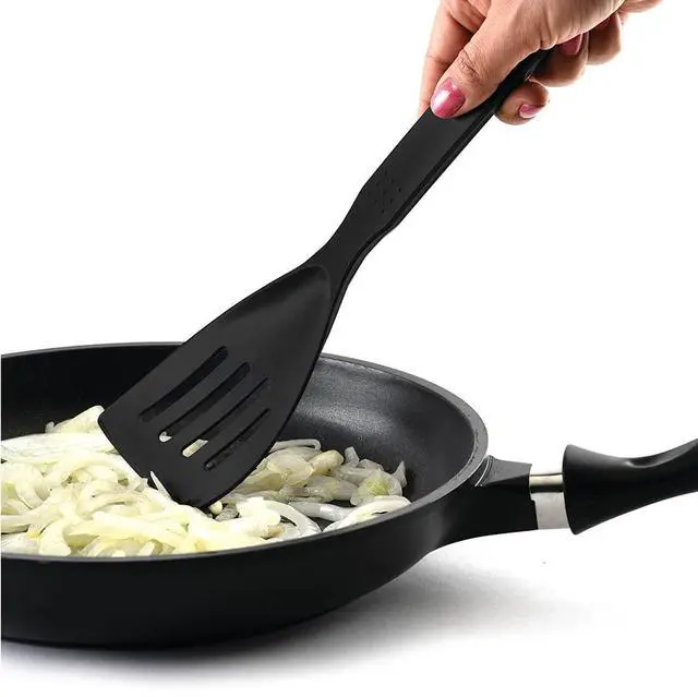 Alt view image 2 of 6 - My FavoriteTM Scoop & Drain Slotted Spatula, Black,One Size Fits All