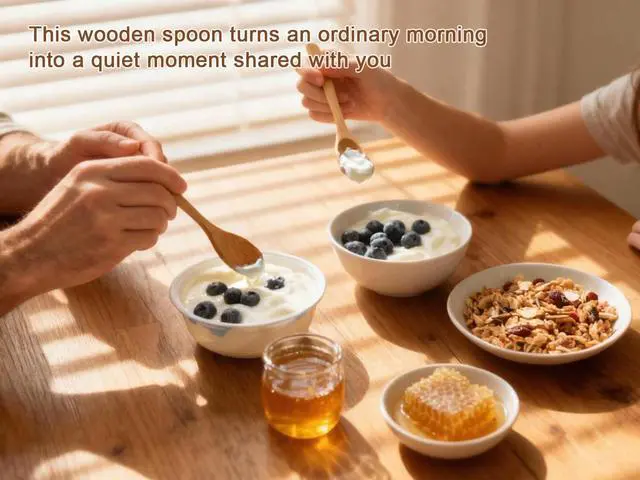 Alt view image 5 of 7 - 6PCS Small Wooden Spoons for Eating, 3 Sizes Wooden Teaspoons | Beech wood spoon set in 3 sizes (4.9", 5.9", 7.1"), ideal for honey, coffee, tea, jam, spices & soup