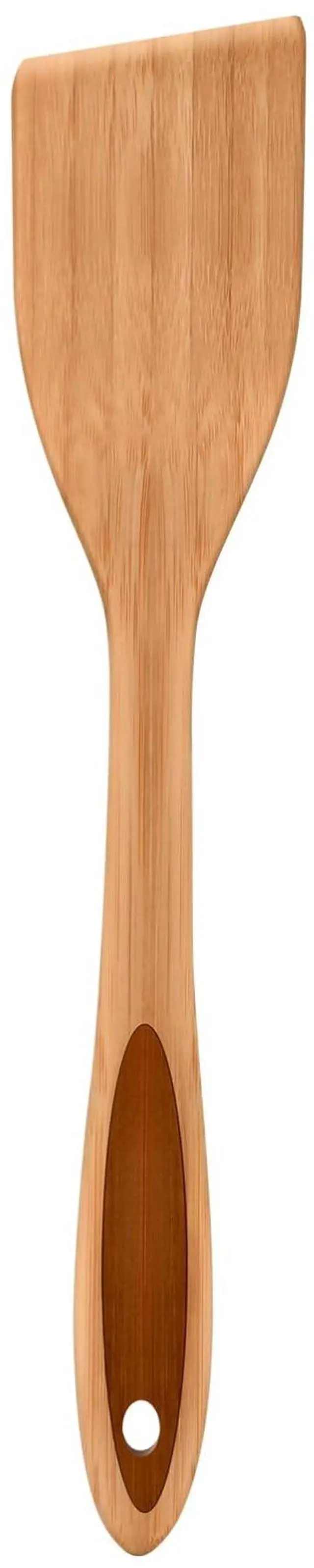 Main image of 12" inch Bamboo Spatula Turner, Solid Kitchen Spatula Turner, Egg Scraper, Wood Cooking Utensil, Kitchen Spatulas for Baking, Flipping, Serving, Scraping & Turning.
