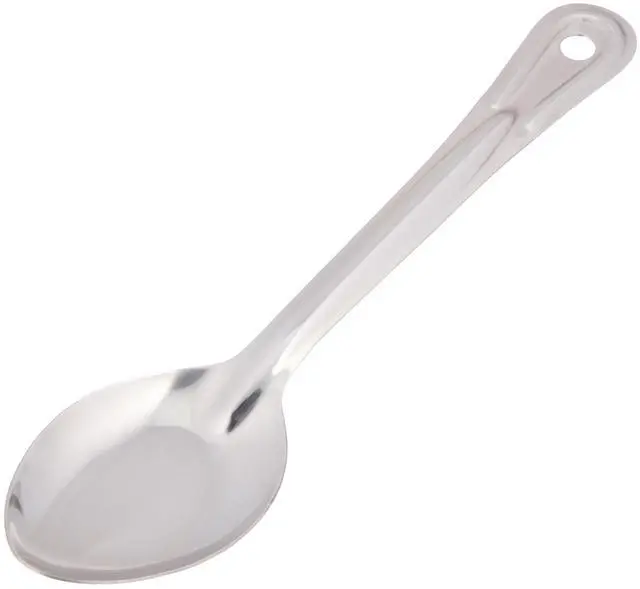 Main image of 11" Stainless Steel Basting Solid Spoon | Dishwasher safe, Restaurant service, Great for Cooking, Buffet Service, Food Preparation and Serving