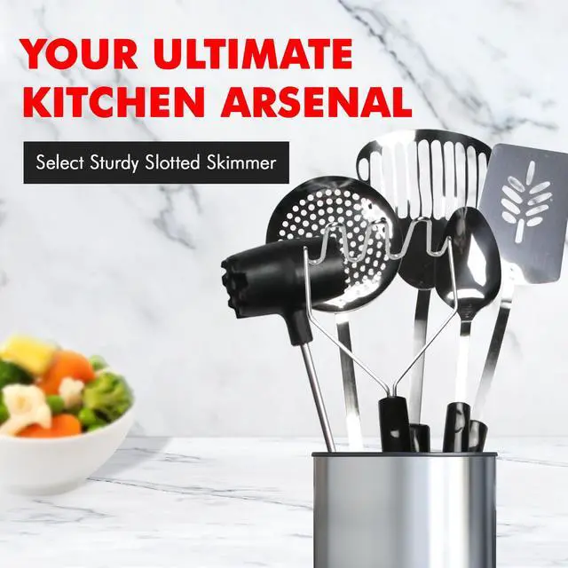 Alt view image 3 of 7 - Select Slotted Sturdy Skimmer, 13 inch, Stainless Steel