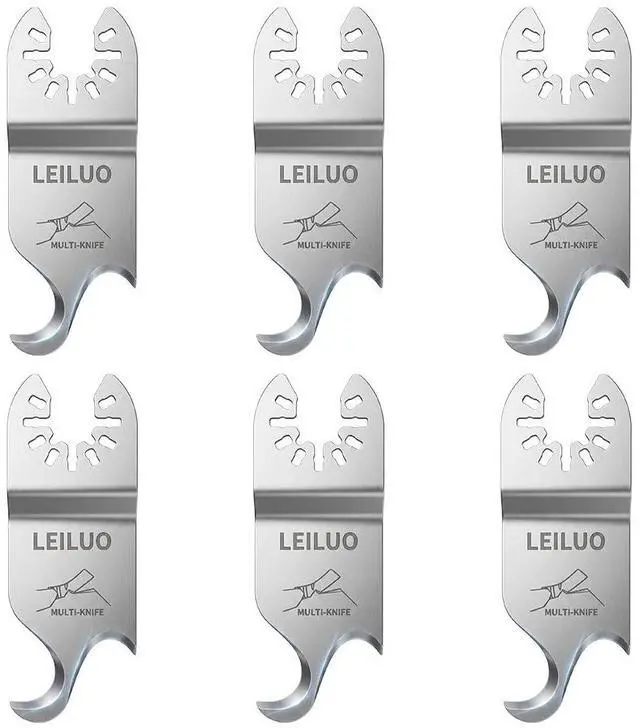 Main image of 6Pcs Oscillating Tool Hook Blade, Multi Tool Hook Knife Blade Set | Cardboard Carpet Shingle Cutting, Hook Knife Blades, Multi Tool Accessories, Fits DeWalt, Makita, Milwaukee, Ryobi & More
