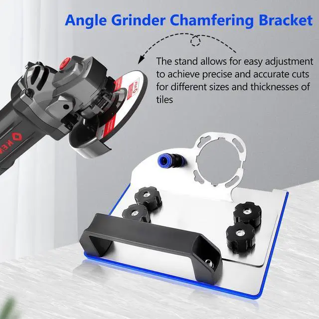 Alt view image 4 of 7 - 45 Degree Tile Chamfering Tool, Ceramic Tile Cutter Tool, Angle Grinder Attachments Stand for The Pro, Tile 45 Degree Angle Cutting Tool for 100-Type Angle Grinders, for Precise Tile Cutting
